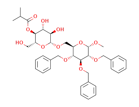 methyl 6-O-(4-O-isobutyryl-β-D-glucopyranosyl)-2,3,4-tri-O-benzyl-α-D-glucopyranoside