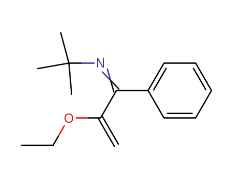tert-Butyl-[2-ethoxy-1-phenyl-prop-2-en-(E)-ylidene]-amine