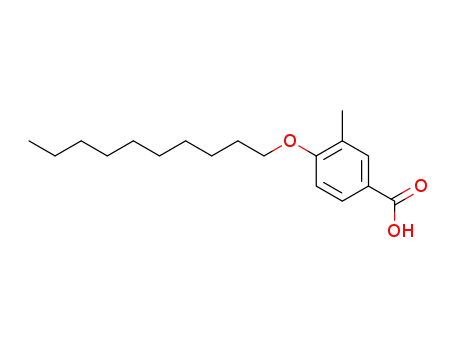 Molecular Structure of 161258-72-6 (4-Decyloxy-3-methylbenzoic acid)