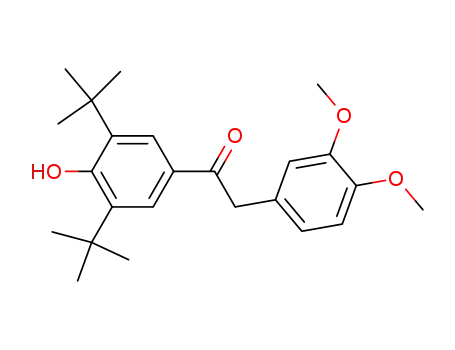 Molecular Structure of 113336-64-4 (Ethanone,
1-[3,5-bis(1,1-dimethylethyl)-4-hydroxyphenyl]-2-(3,4-dimethoxyphenyl)-)