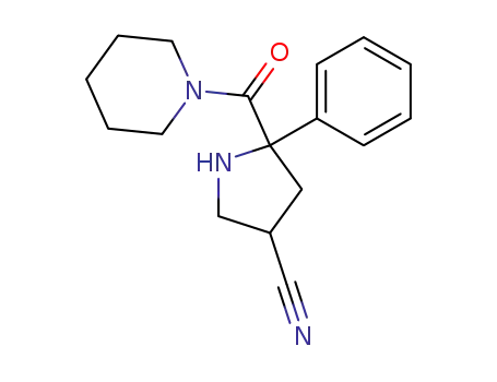 5-Phenyl-5-(piperidine-1-carbonyl)-pyrrolidine-3-carbonitrile