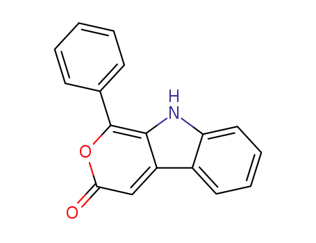 Molecular Structure of 35296-51-6 (Pyrano[3,4-b]indol-3(9H)-one, 1-phenyl-)