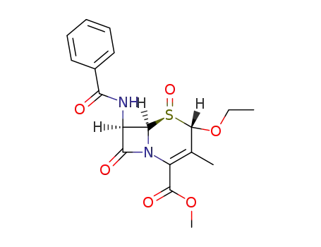 (6<i>R</i>)-7<i>t</i>-benzoylamino-4<i>c</i>-ethoxy-3-methyl-5<i>t</i>,8-dioxo-5λ<sup>4</sup>-thia-1-aza-bicyclo[4.2.0]oct-2-ene-2-carboxylic acid methyl ester