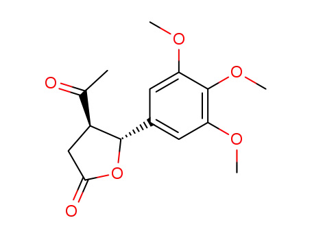Molecular Structure of 88221-01-6 (4-acetyl-5-(3,4,5-trimethoxyphenyl)dihydrofuran-2(3H)-one)