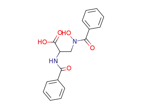 D,L-2-Benzoylamino-3-<N-benzoyl-hydroxyamino>-propionsaeure
