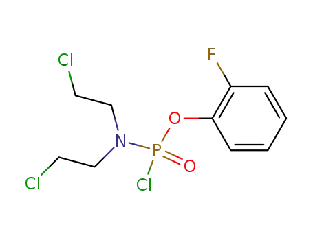 Molecular Structure of 41346-40-1 (chloroanhydride of the o-fluorophenyl ester of N,N-bis(2-chloroethyl)amidophosphoric acid)