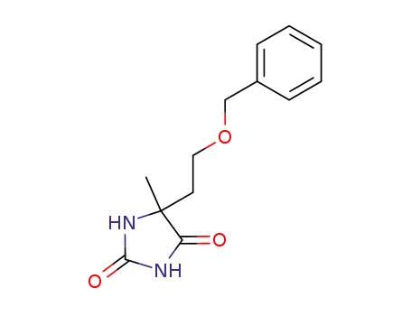 Molecular Structure of 6278-94-0 (5-[2-(benzyloxy)ethyl]-5-methylimidazolidine-2,4-dione)