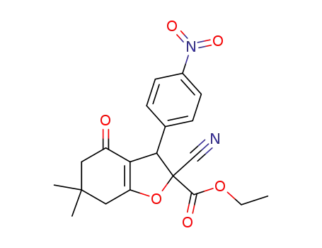 ethyl 2-cyano-6,6-dimethyl-3-(4-nitrophenyl)-4-oxo-2,3,4,5,6,7-hexahydrobenzofuran-2-carboxylate