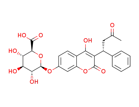 Molecular Structure of 24579-17-7 (7-Hydroxy Warfarin β-D-Glucuronide)