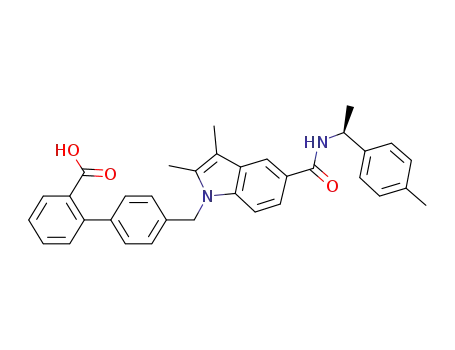 (S)-4'-((2,3-dimethyl-5-((1-(4-methylphenyl)ethyl)carbamoyl)-1H-indol-1-yl)methyl)-[1,1'-biphenyl]-2-carboxylic acid