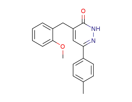 Molecular Structure of 121137-73-3 (3(2H)-Pyridazinone, 4-[(2-methoxyphenyl)methyl]-6-(4-methylphenyl)-)