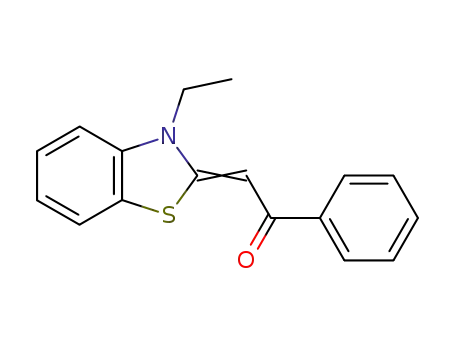 Molecular Structure of 6734-20-9 (Ethanone, 2-(3-ethyl-2(3H)-benzothiazolylidene)-1-phenyl-)