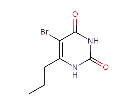 Molecular Structure of 16290-54-3 (2,4(1H,3H)-Pyrimidinedione, 5-bromo-6-propyl-)
