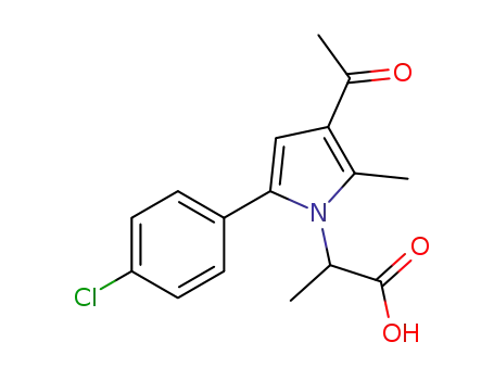 2-[3-acetyl-5-(4-chlorophenyl)-2-methylpyrrol-1-yl]propionic acid