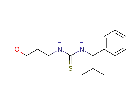 Molecular Structure of 74787-70-5 (Thiourea, N-(3-hydroxypropyl)-N'-(2-methyl-1-phenylpropyl)-)