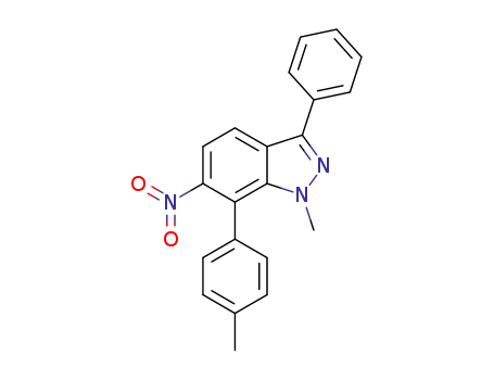 Molecular Structure of 1620816-75-2 (1-methyl-4-nitro-3-phenyl-7-p-tolyl-1H-indazole)
