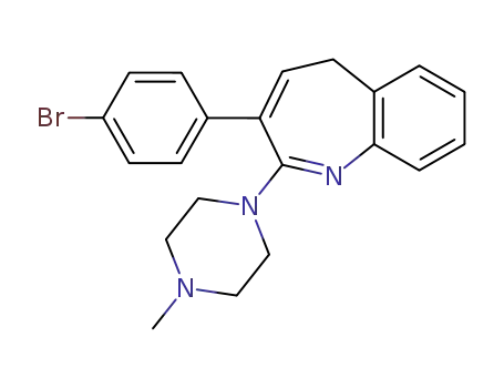 Molecular Structure of 111027-38-4 (5H-1-Benzazepine, 3-(4-bromophenyl)-2-(4-methyl-1-piperazinyl)-)