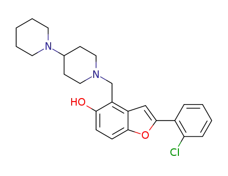 4-([1,4'-bipiperidin]-1'-ylmethyl)-2-(2-chlorophenyl)benzofuran-5-ol