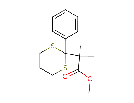 2-Methyl-2-(2-phenyl-1,3-dithian-2-yl)propansaeure-methylester