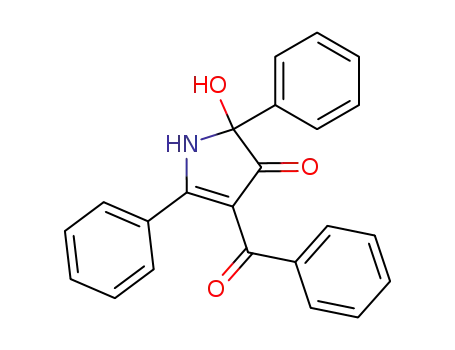 Molecular Structure of 54605-80-0 (4-benzoyl-2-hydroxy-2,5-diphenyl-1,2-dihydro-3H-pyrrol-3-one)