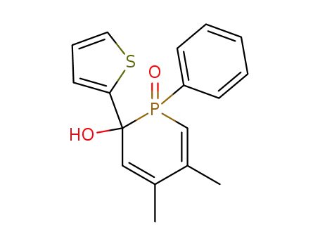 Molecular Structure of 56569-34-7 (2-Phosphorinol, 1,2-dihydro-4,5-dimethyl-1-phenyl-2-(2-thienyl)-,
1-oxide)