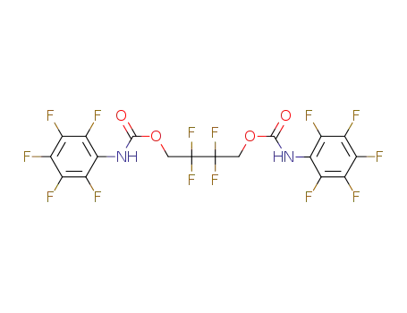 Molecular Structure of 1610024-10-6 (2,2,3,3-tetrafluorobutane-1,4-diyl bis(N-pentafluorophenylcarbamate))