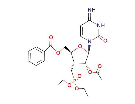 1-(2-O-acetyl-5-O-benzoyl-3-deoxy-3-diethoxyphosphorylmethyl-β-D-ribofuranosyl)cytosine