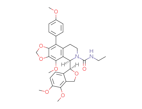 (R)-5-((S)-4,5-dimethoxy-1,3-dihydroisobenzofuran-1-yl)-N-ethyl-4-methoxy-9-(4-methoxyphenyl)-7,8-dihydro-[1,3]dioxolo[4,5-g]isoquinoline-6(5H)-carboxamide