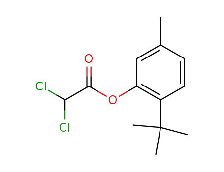 Molecular Structure of 127354-47-6 (2-tert-Butyl-5-methylphenyl dichloroacetate)