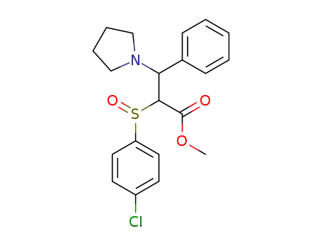 methyl 2-(p-chlorophenylsulphinyl)-3-phenyl-3-pyrrolidinopropanoate