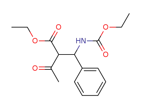 Molecular Structure of 169141-83-7 (4-phenyl-3-ethoxycarbonyl-4-ethoxycarbonylaminobutan-2-one)