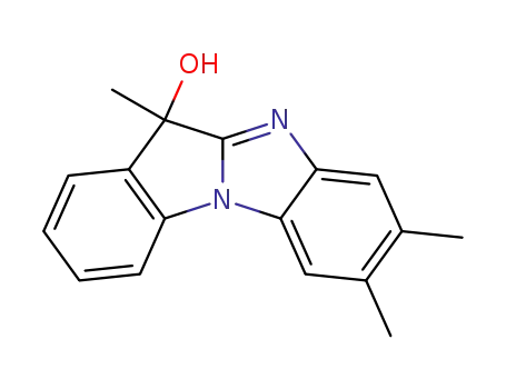 Molecular Structure of 138479-46-6 (7,8,11-trimethyl-11H-indolo<1,2-a>benzimidazol-11-ol)