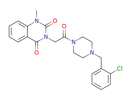 3-<2-oxo-2-<4-(2-chlorobenzyl)-1-piperazinyl>ethyl>-1-methyl-2,4(1H,3H)-quinazolinedione