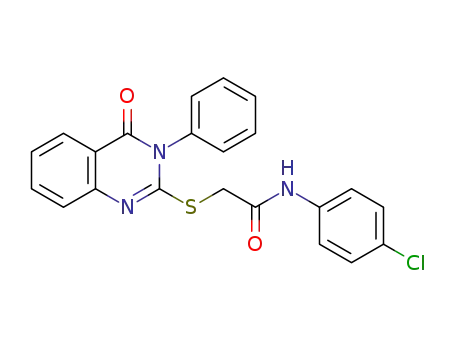 N‐(4‐chlorophenyl)‐2‐[(4‐oxo‐3‐phenyl‐3,4‐dihydroquinazolin‐2‐yl)thio]acetamide