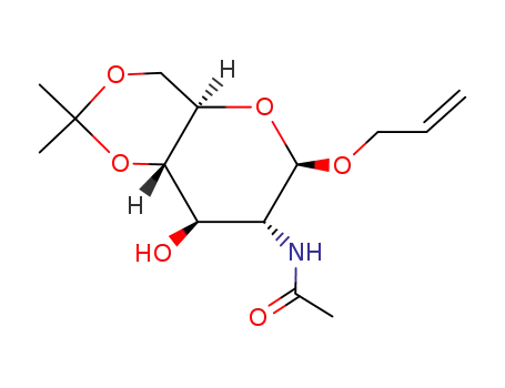 Molecular Structure of 95068-66-9 (allyl 2-N-acetamido-2-deoxy-4,6-O-isopropylidene-β-D-glucopyranoside)