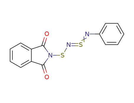 Molecular Structure of 133357-57-0 (1-phenyl-4-phthalimido-1,3-diaza-2,4-dithia-1,2-butadiene)