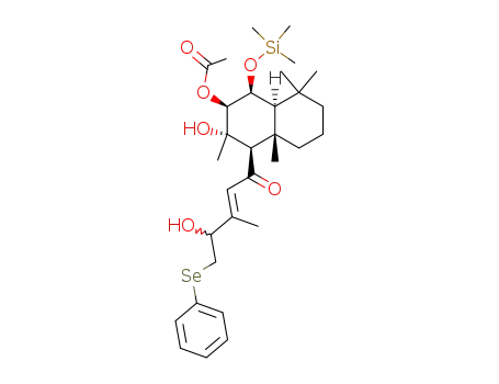 (14<*>,12E)-7β-acetoxy-8,14-dihydroxy-15-phenylselanyl-6β-trimethylsilanyloxy-labd-12-en-11-one
