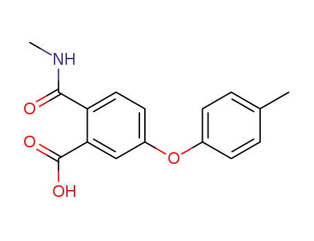 Molecular Structure of 72709-44-5 (N-Methyl-5-(4-methylphenoxy)phthalamic acid)