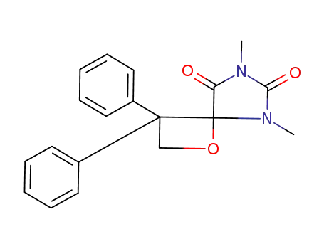 Molecular Structure of 119695-55-5 (spiro<N,N'-dimethylhydantoin-5,2'-3',3'-diphenyloxetane>)