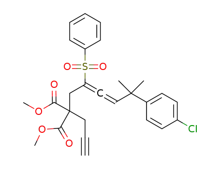 dimethyl 2-[5-(4-chlorophenyl)-5-methyl-2-phenylsulfonylhexa-2,3-dienyl]-2-(prop-2-ynyl)malonate