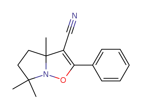 3a,4,5,6-tetrahydro-3a,6,6-trimethyl-2-phenylpyrrolo<1,2-b>isoxazole-3-carbonitrile