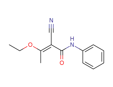 Molecular Structure of 96319-17-4 (2-cyano-3-ethoxy-N-phenylcrotonamide)