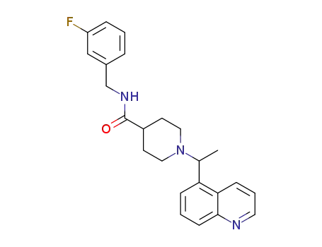 N-(3-fluorobenzyl)-1-(1-(quinolin-5-yl)ethyl)piperidine-4-carboxamide