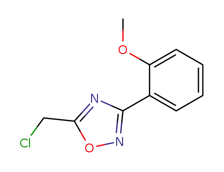 Molecular Structure of 110704-43-3 (5-(CHLOROMETHYL)-3-(2-METHOXYPHENYL)-1,2,4-OXADIAZOLE)