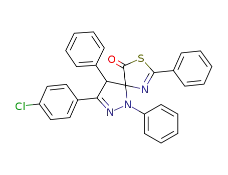 3-(4-Chloro-phenyl)-1,4,7-triphenyl-8-thia-1,2,6-triaza-spiro[4.4]nona-2,6-dien-9-one