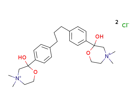 Molecular Structure of 89302-46-5 (Morpholinium,2,2'-(1,3-propanediyldi-4,1-phenylene)bis[2-hydroxy-4,4-dimethyl-,dichloride)