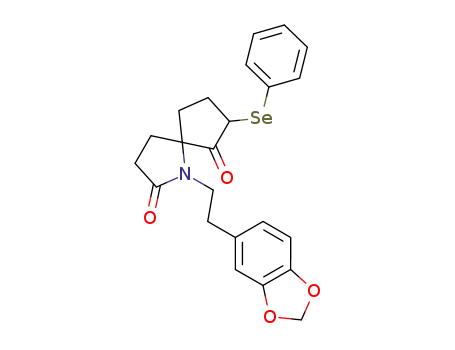 1-(2-Benzo[1,3]dioxol-5-yl-ethyl)-7-phenylselanyl-1-aza-spiro[4.4]nonane-2,6-dione