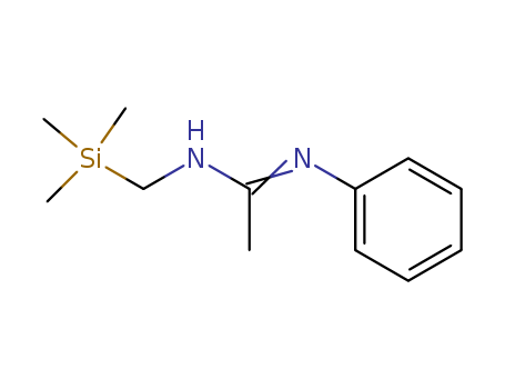 Molecular Structure of 101402-20-4 (Ethanimidamide, N-phenyl-N'-[(trimethylsilyl)methyl]-)