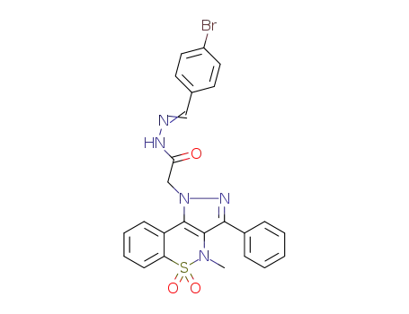 N'-(4-bromobenzylidene)-2-(4-methyl-5,5-dioxido-3-phenylbenzo[e]pyrazolo[4,3-c][1,2]thiazin-1(4H)-yl)acetohydrazide