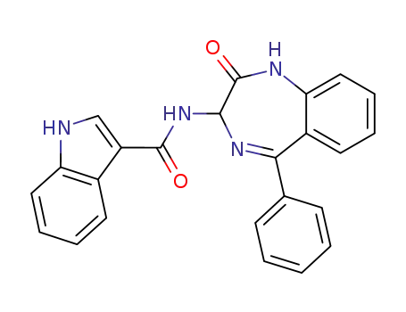 1H-Indole-3-carboxylic acid (2-oxo-5-phenyl-2,3-dihydro-1H-benzo[e][1,4]diazepin-3-yl)-amide